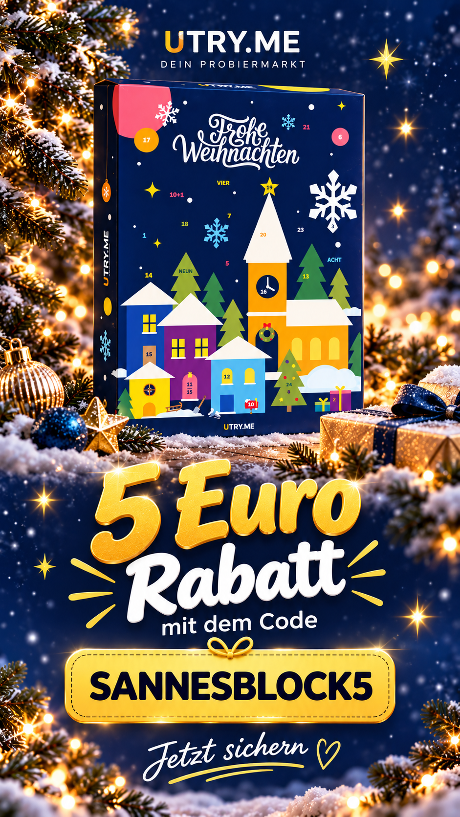 UTRY.ME XXL-Adventskalender 2026: Inhalt, Spoiler & 5 € Rabatt mit SANNESBLOCK5